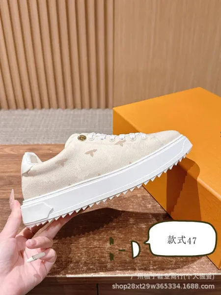 Off-White x Louis Vuitton Inspired Butterfly Print Chunky Sneakers Black/White - 47