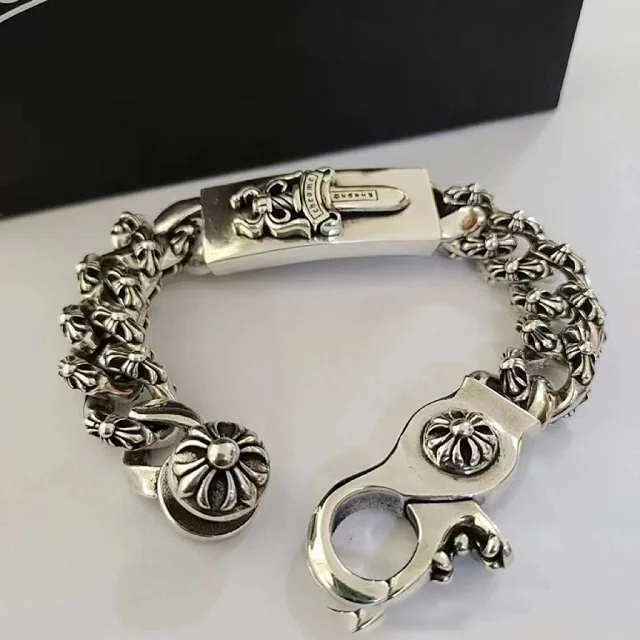 Chrome Hearts Jewelry Cross and Floral Chain Bracelet product detail image 26