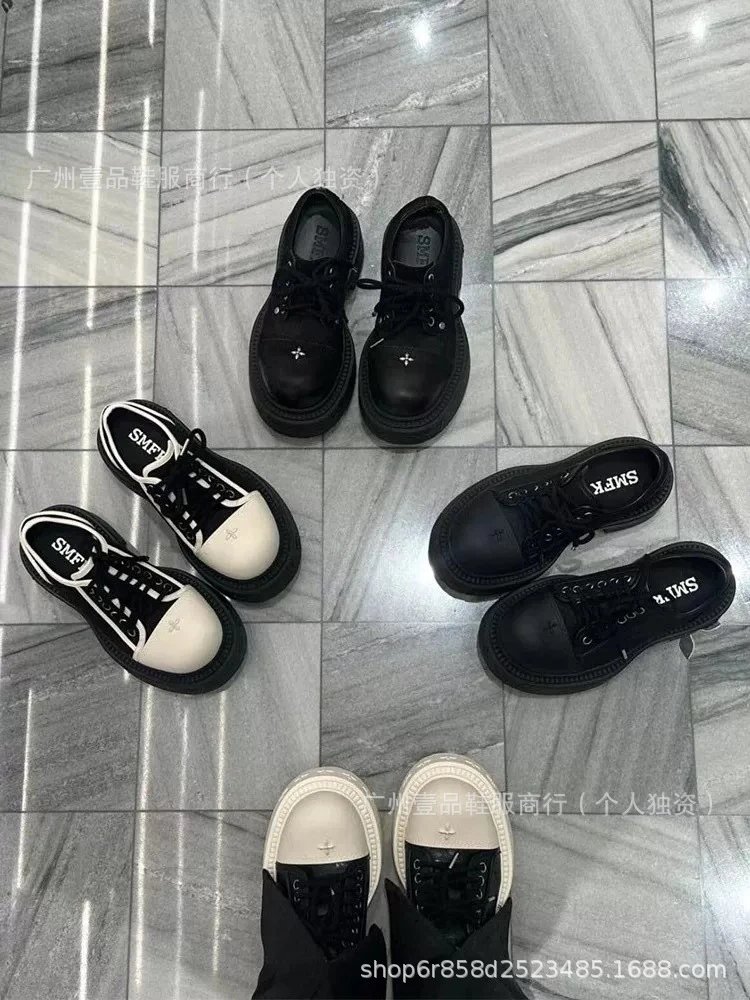 Saint Tears Chunky Platform Oxford Sneakers Black - 8