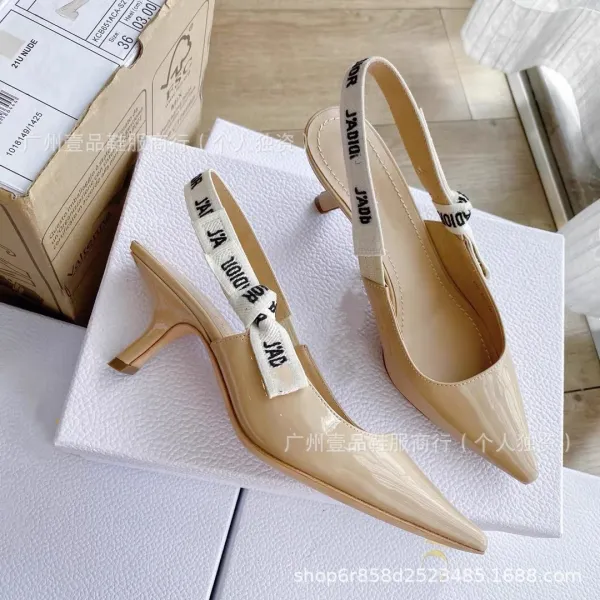 Dior J'Adior Slingback Heels Blue and White Floral Print - 22