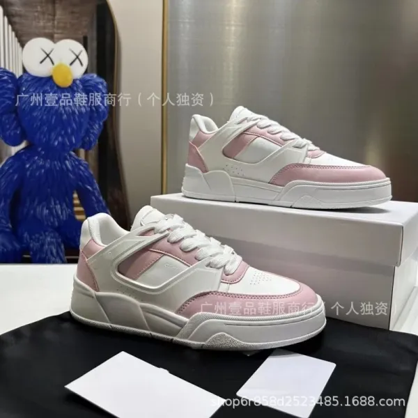 Lacoste Court Classic Pink and White Chunky Sneakers - 40