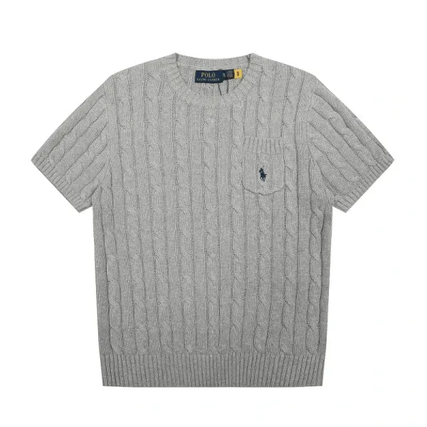 Polo Ralph Lauren Cable Knit Short-Sleeve Sweater Cream - 30