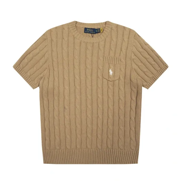 Polo Ralph Lauren Cable Knit Short-Sleeve Sweater Cream - 33