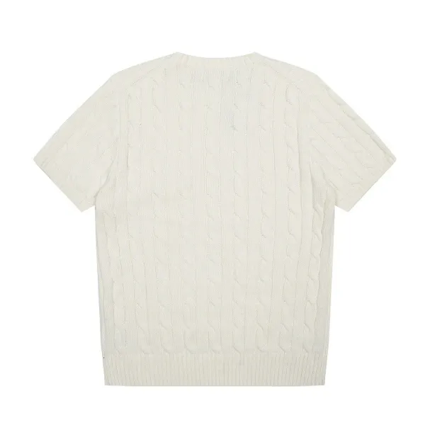 Polo Ralph Lauren Cable Knit Short-Sleeve Sweater Cream - 21