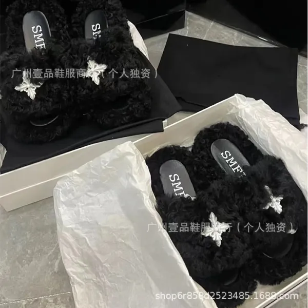 Off-White x Unknown Designer Cross Motif Canvas Slippers Beige Slippers - 16