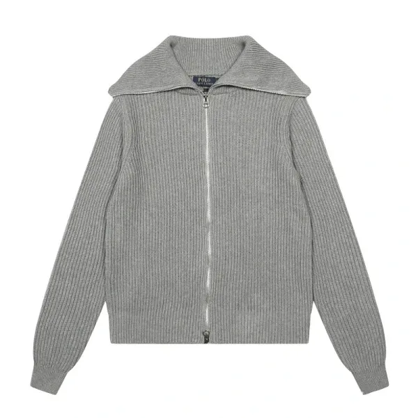 Polo Ralph Lauren Ribbed Zip-Up Sweater Navy - 19