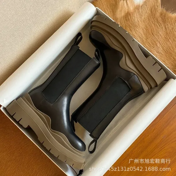 Balenciaga Triple S Chelsea Boots Black/Beige Boots - 1