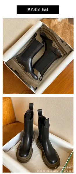 Off-White Chunky Chelsea Boots Lime Green Black Boots - 25