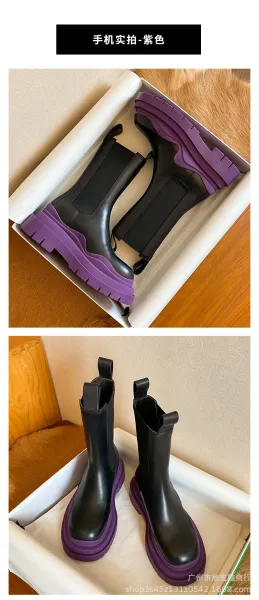 Off-White Chunky Chelsea Boots Lime Green Black Boots - 29