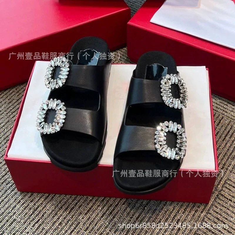 Dior J'Adior Slide Silver Crystal-Embellished Slippers - 6