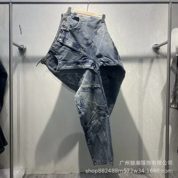 Distressed Denim Shorts Light Blue Shorts - 41