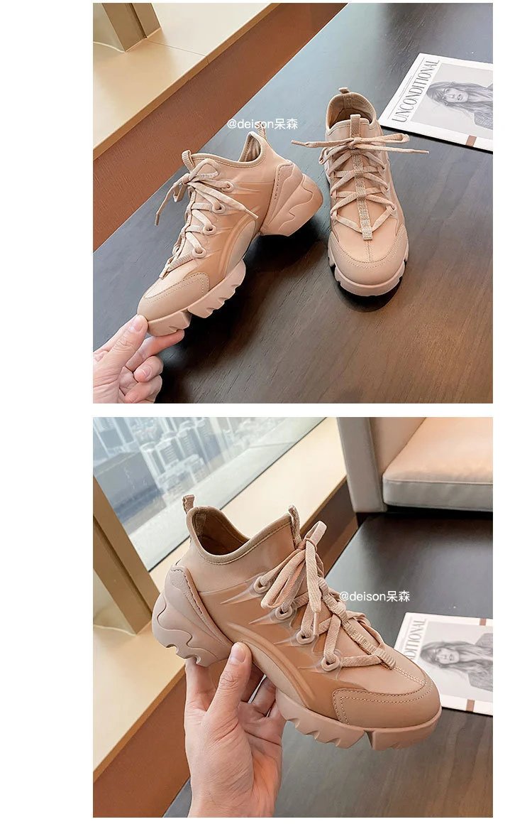 Off-White x Unknown Designer Chunky White Sneakers - 27