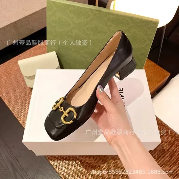 Gucci Horsebit Mary Jane Block Heel White Patent Leather Shoes - 16