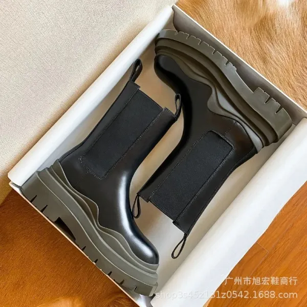 Balenciaga Triple S Chelsea Boots Black/Gray Boots - 1