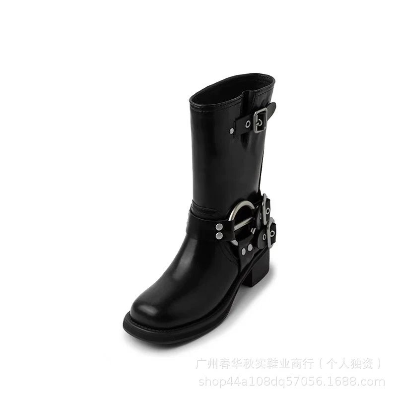 Unbranded Black Mid-Calf Boots