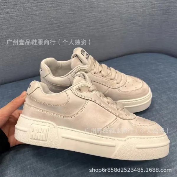 Miu Miu Archlight White Leather Sneakers - 18