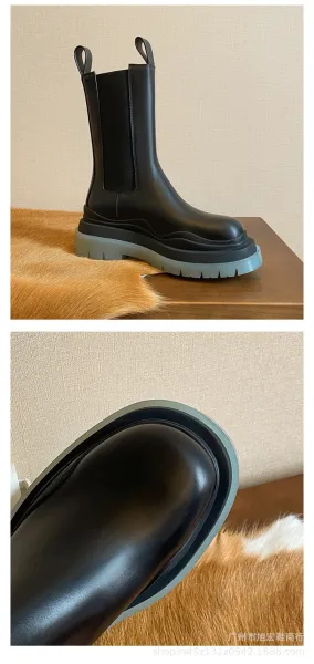 Off-White Chunky Chelsea Boots Lime Green Black Boots - 14