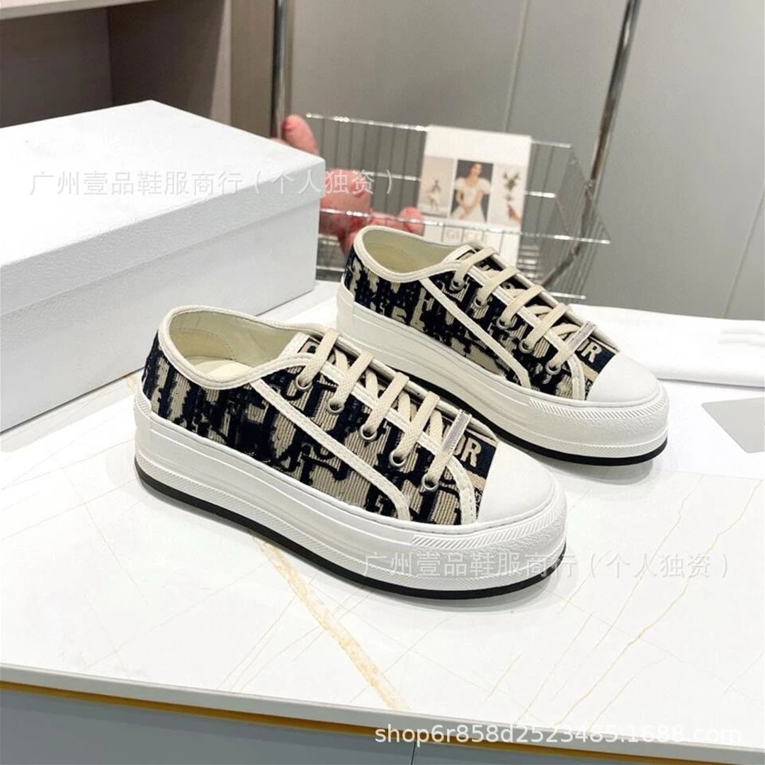 Dior B23 Oblique Pink Canvas Sneakers - 21