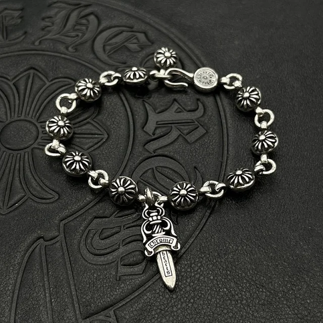 Chrome Hearts Jewelry Cross and Floral Chain Bracelet product detail image 12