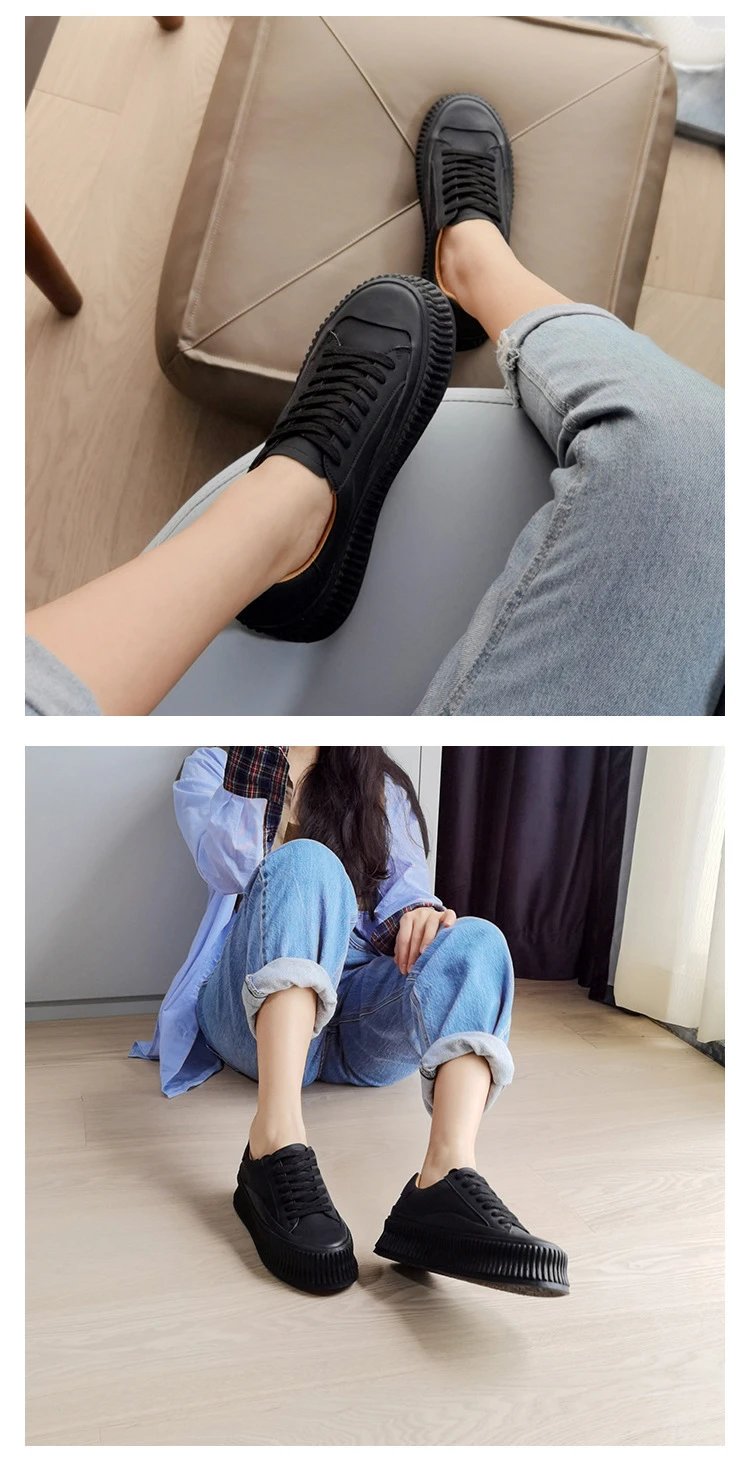 White Chunky Platform Sneakers - 68