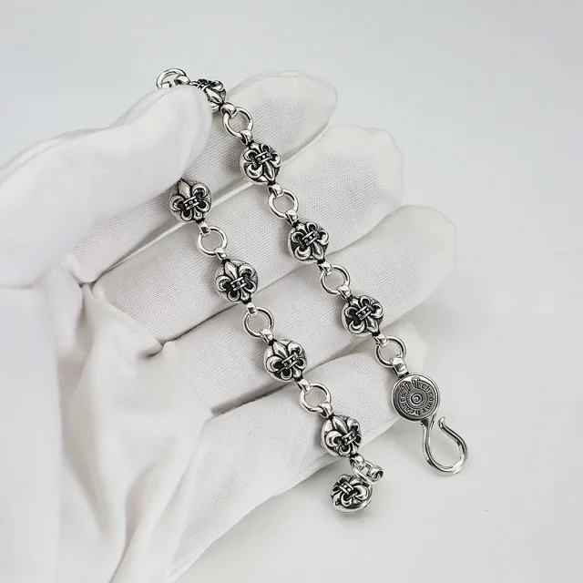 Chrome Hearts Jewelry Cross and Floral Chain Bracelet product detail image 20