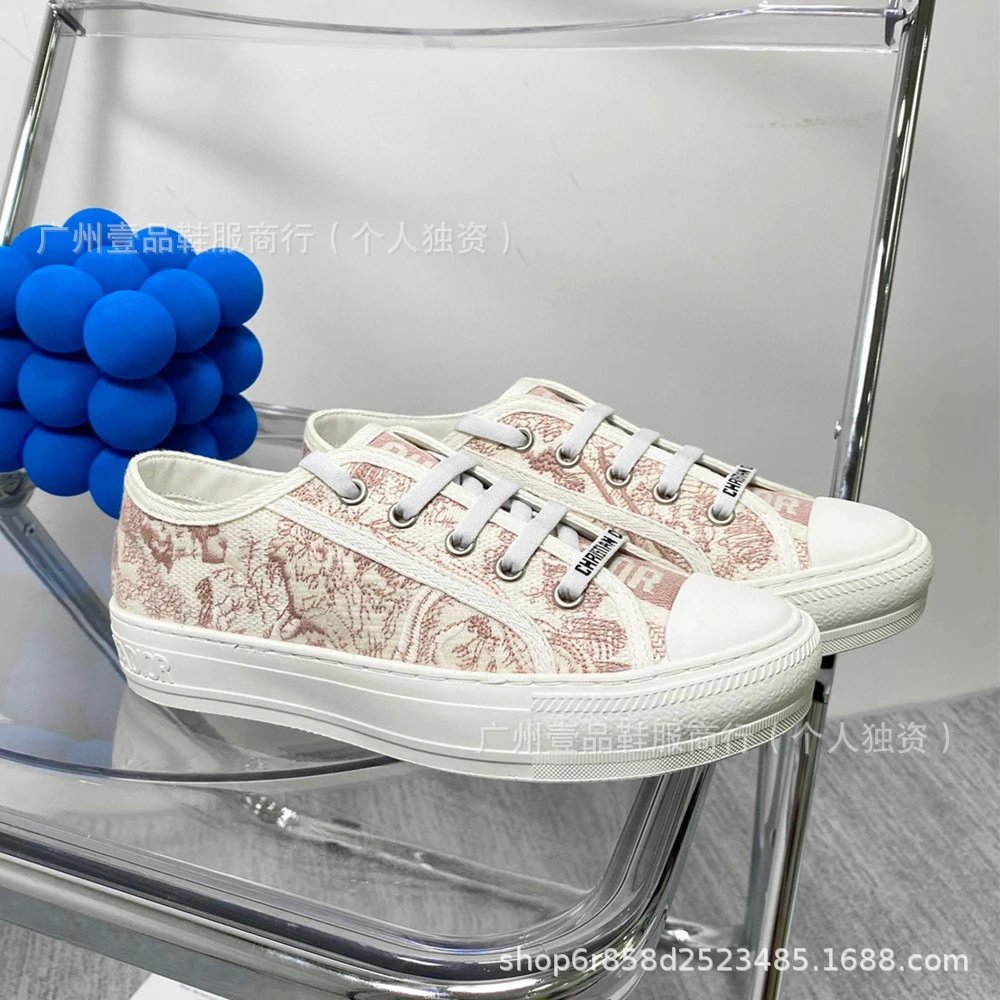 Dior B23 Oblique Pink Canvas Sneakers - 34