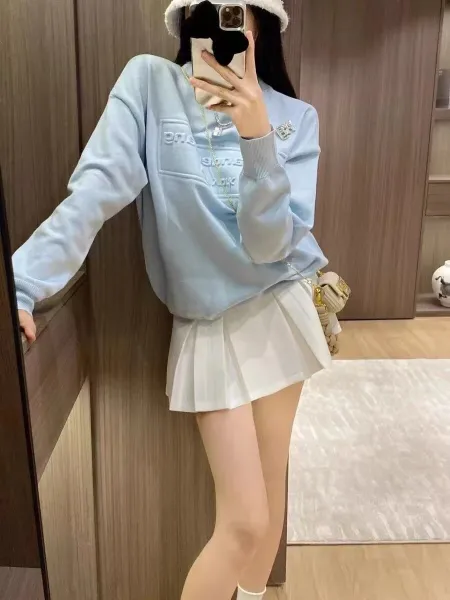 Alexander Wang Embossed Logo Crewneck Sweater Light Blue - 7