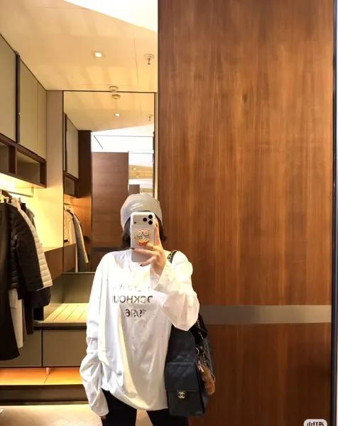 Acne Studios Stockholm 196 Mirror Silver Graphic Long-Sleeve T-Shirt - 6