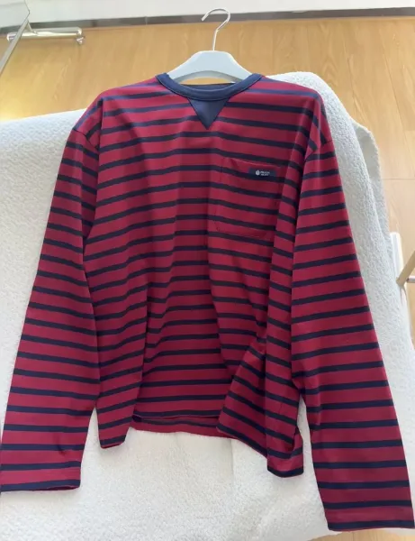 Prada Striped Crewneck T-Shirt with Contrast Collar and Chest Pocket - 3