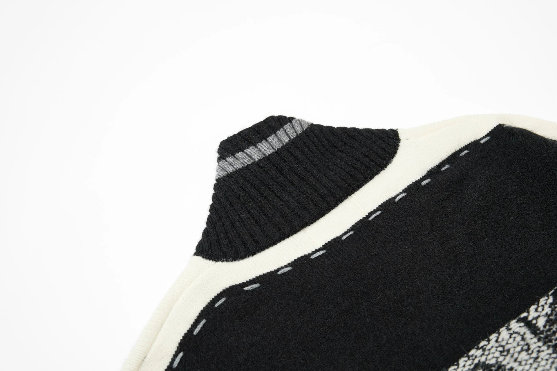 MMY Knit Track Jacket Black/White - 28