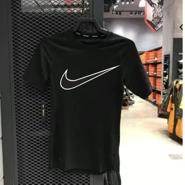 Nike Swoosh Logo Black T-Shirt - 1
