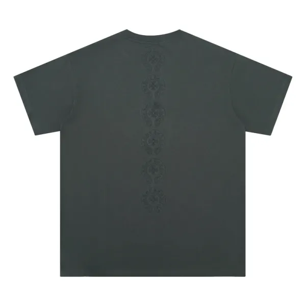 Chrome Hearts Six Cross Motifs Back-Print T-Shirt Dark Green - 1