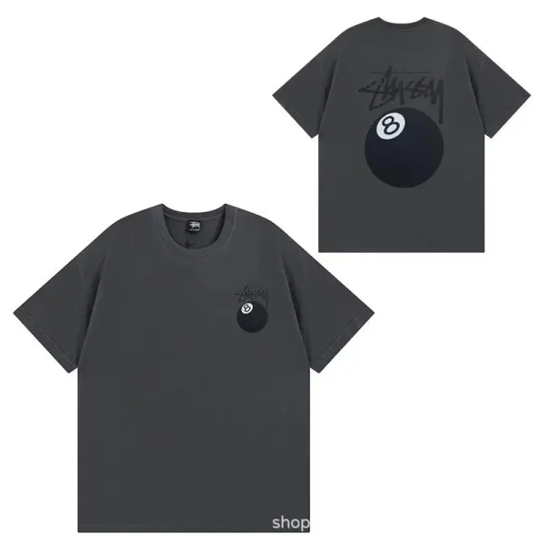 Stüssy 8-Ball Graphic T-Shirt Charcoal Gray T-Shirt - 1