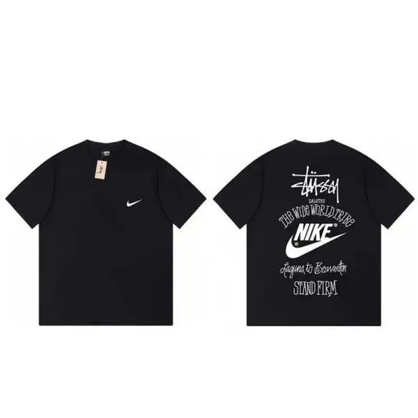 Nike x Stüssy The Wide World Tribe Black T-Shirt - 1