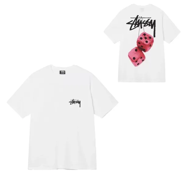 Stüssy Dice Print T-Shirt White - 1