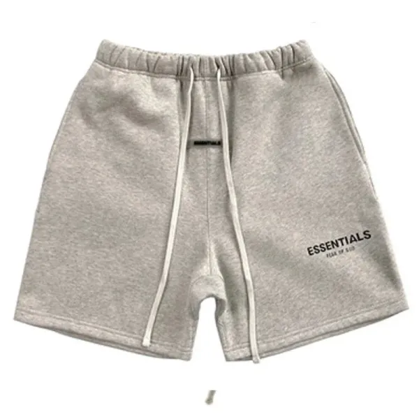 Fear of God Essentials Relaxed Fit Heather Gray Sweat Shorts - 1