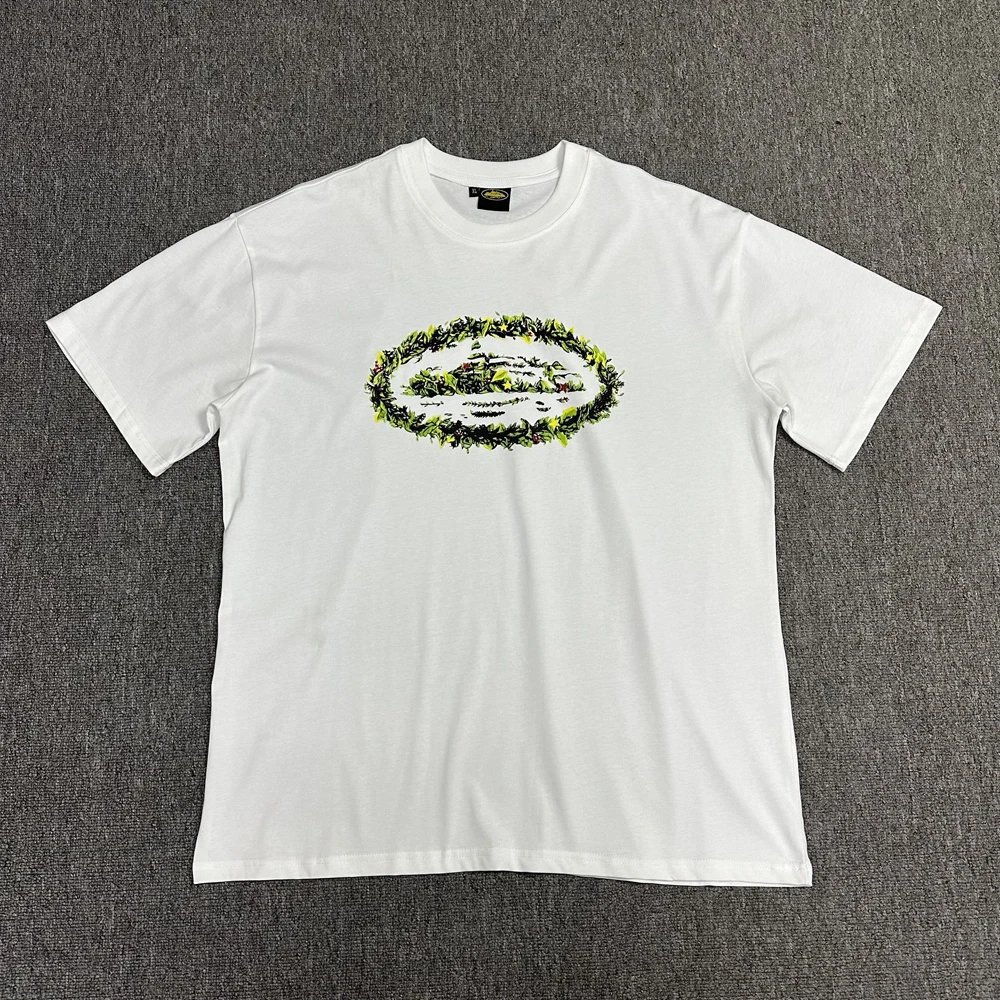 Off-White Floral Oval Logo Black T-Shirt - 9