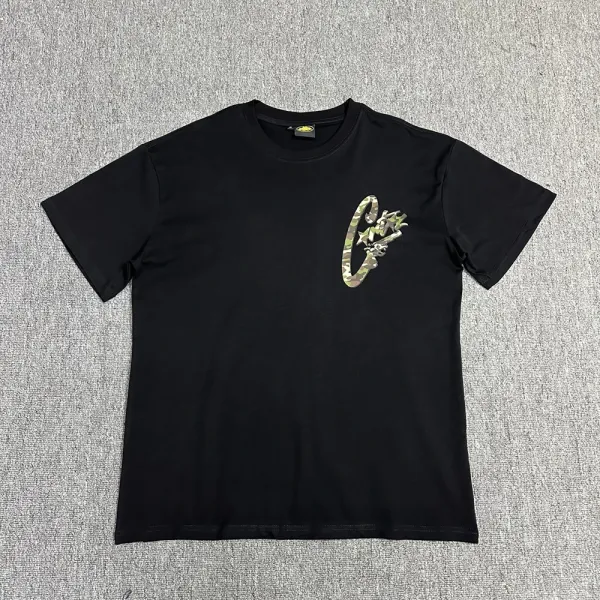Off-White Floral Oval Logo Black T-Shirt - 20