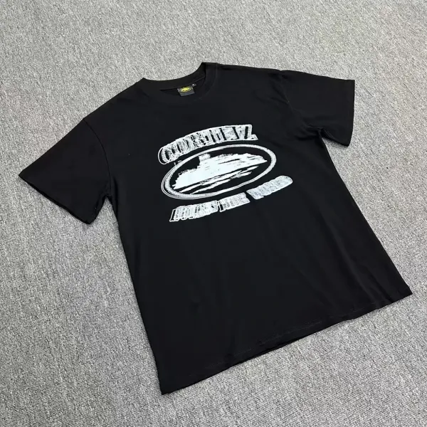 Corsetz x Unknown Brand Distressed Logo Black T-Shirt - 1