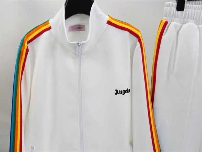 Palace Angels Track Jacket Beige with Rasta Stripes Outerwear - 38