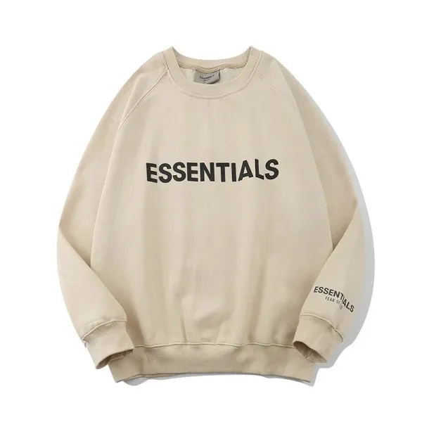 Fear of God Essentials Crewneck Beige Hoodie - 1