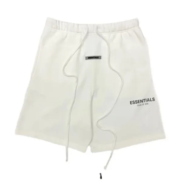 Fear of God Essentials Logo-Print Drawstring Shorts White - 1