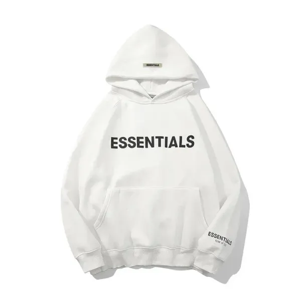Fear of God Essentials Classic Logo Hoodie White - 1