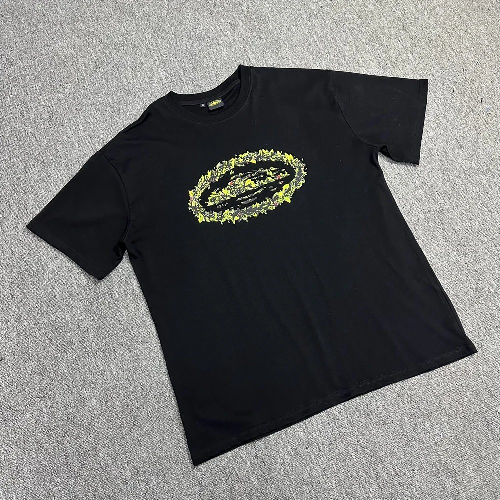 Off-White Floral Oval Logo Black T-Shirt - 10