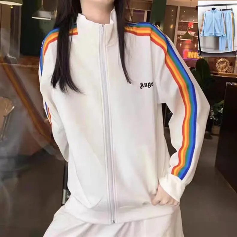 Palace Angels Track Jacket Beige with Rasta Stripes Outerwear - 9