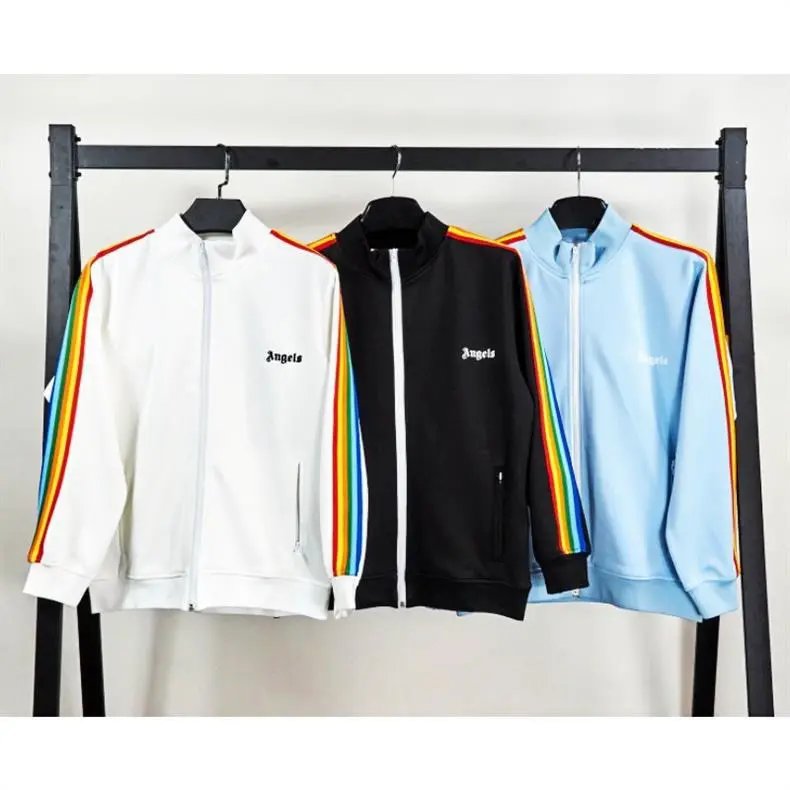 Palace Angels Track Jacket Beige with Rasta Stripes Outerwear - 17