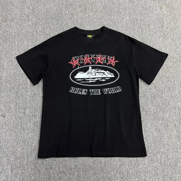 Off-White Floral Oval Logo Black T-Shirt - 25