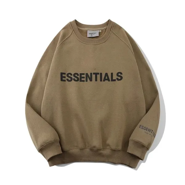 Fear of God Essentials Crewneck Sweatshirt Khaki Hoodie - 1
