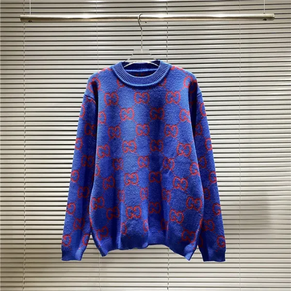 Gucci Bear GG Knit Sweater Blue - 8