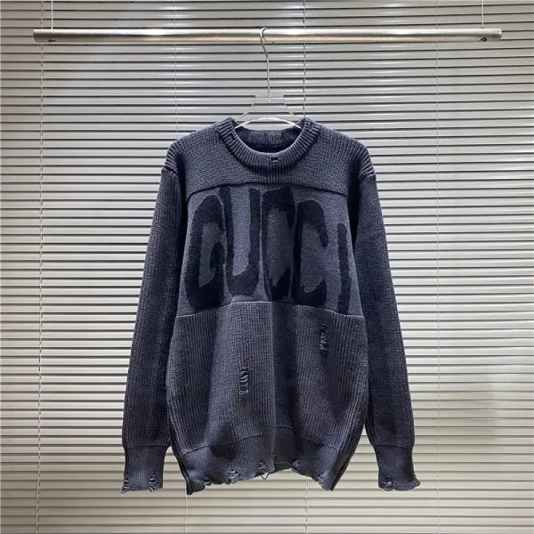 Gucci Bear GG Knit Sweater Blue - 33